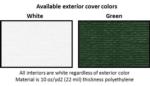 30'Wx50'Lx15'H fabric shelter kit